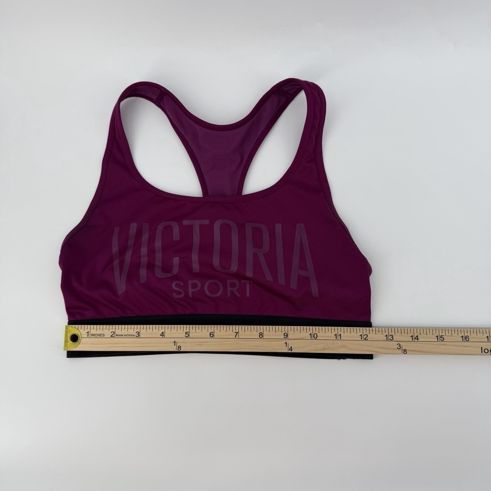 Victoria Sport Racerback Sports Bra Pink Purple Logo Medium Support Size S - Picture 7 of 7